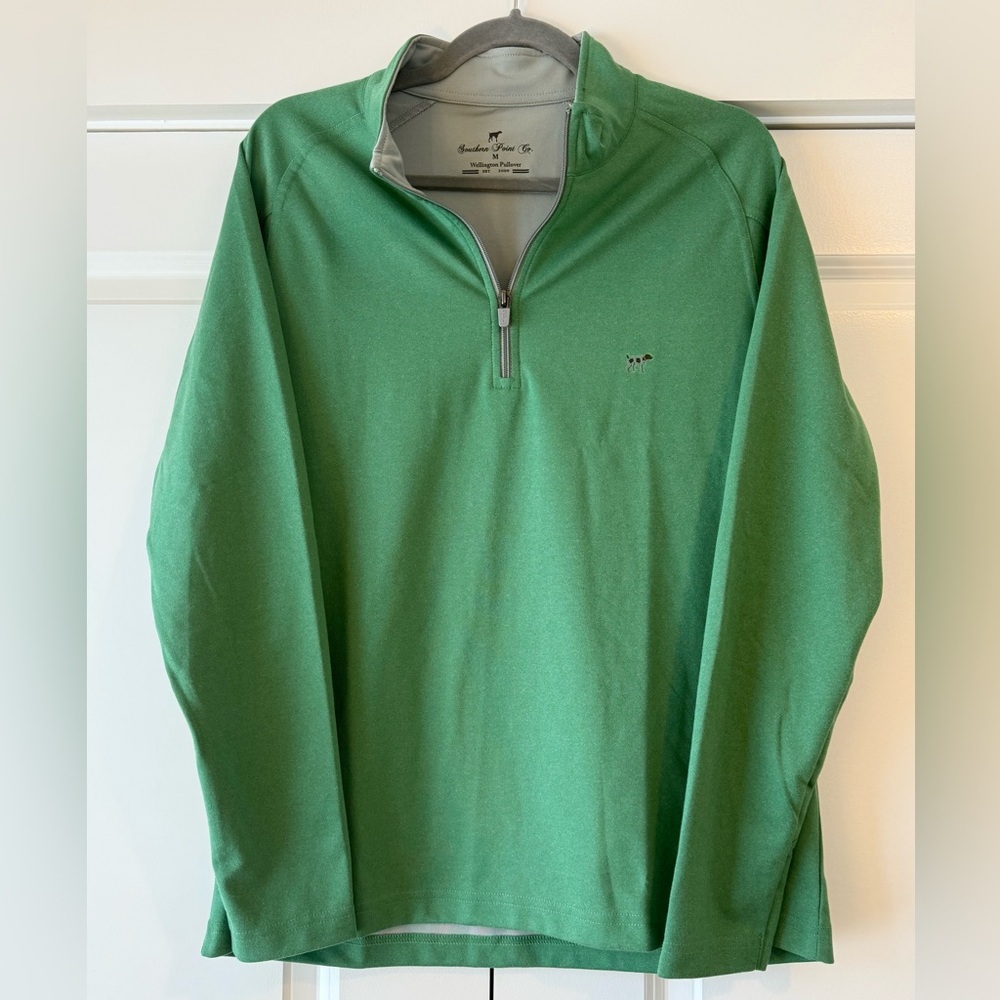 Southern Point Co. Wellington Pullover Quarter Zip Green Medium St. Patrick’s